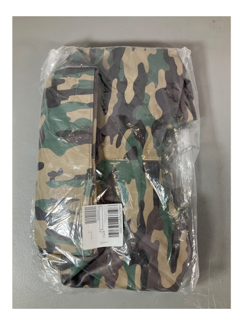 Ahdorned Army Camo Faux Leather Hobo Bag - 2-in-1 Design with Interior Pouch